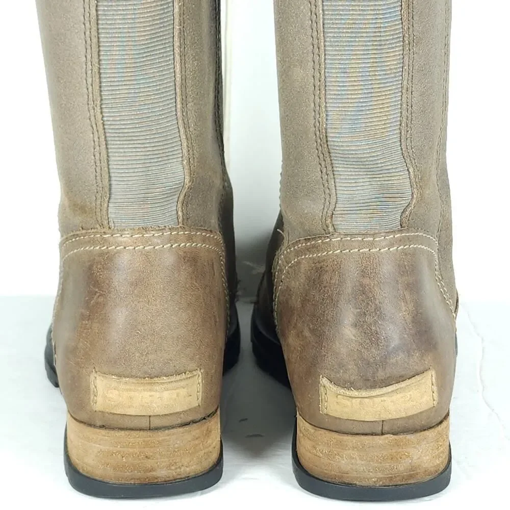 Sorel Women's Major US 7 Tobacco Full Grain Suede Leather Pull On Tall Boots